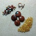 Mahogany Obsidian Pendant Focal Beads Kit DIY