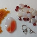 Sunrise Agate Carnelian Glass Silver Pendant Beads Kit Necklaces