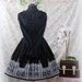 Gothic Lolita skirt: Iron Gate Skirt - black x white