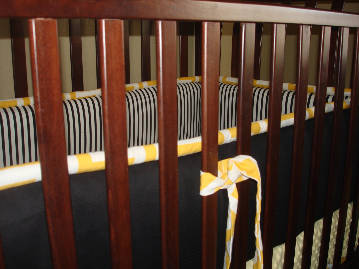 Custom Crib Bedding You Design Bumper and Bedskirt in Tule
