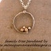 Sterling Silver and gold personalized Family tree necklace