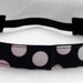 Non-Slip Black and White Polka Dot Headband