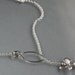 white gold plated orchid flower white pearl lariat necklace