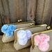 custom : oatmeal lace tiny trio, bridesmaid gift, personalized bags