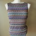 Missoni Inspired Sleeveless Stretchy Top, Size Small-Medium