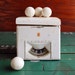 Vintage Detecto Kitchen Scale, Sturdy Midcentury Design, 1950s White Kitchen Scale