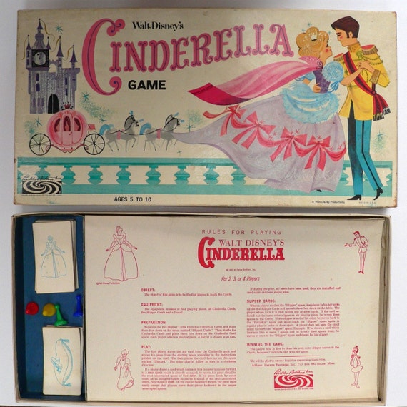 1965 Walt Disney's Cinderella Board Game From Parker