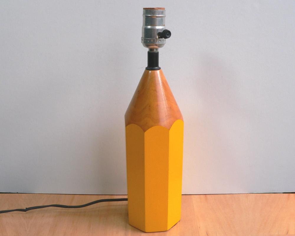 Vintage pencil lamp light yellow pop art back to school dorm