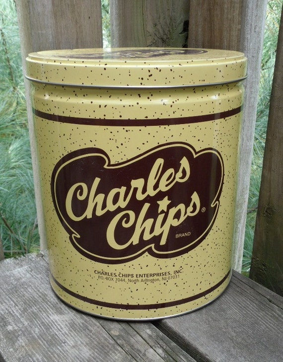Vintage Charles Chips Large Tin