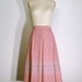 Vintage 1970s Skirt - 70s Scotland Wool Skirt - Pink Pastel Stripes