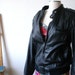 Vintage 80's Black Leather Members Only Motorcycle Jacket Medium