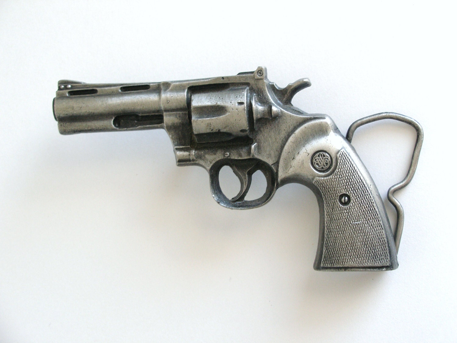 Vintage Colt 45 Python Revolver Belt Buckle Gun