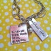 NEW-Baby Stats Mixed Metal Charm Bracelet..Hand Stamped