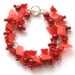SALE, Red Tulip Pearl Cluster Bracelet, HALF PRICE