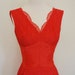 Reserved For ShortSweetMoniq Lace Dress Red by Minx Modes Vintage 1950s 50s