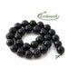 Black Onyx 10mm faceted round - 15" strand