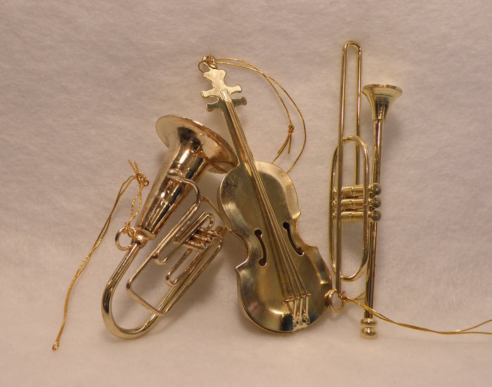 brass musical instrument ornament set brass musical instrument ornament set