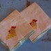 two adorable chicken cotton napkins