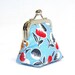 Happy Little Coin Pouch. A nickel-free kisslock frame paired with a tossed cherries print with a vintage feel, in red, navy, ochre, blue