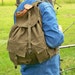Vintage Army Surplus Backpack - Rucksack - Canvas and Leather "Ready for Urban Deployment"