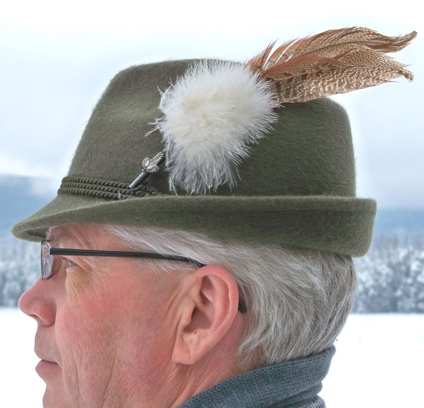 Vintage Men's Traditional Alpine/Bavarian Hat