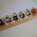 Comic Book Super Hero Wine Charms - Birds disguised as your favorite characters on Upcycled Scrabble Tiles - Set of 7