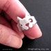 925 Adjustable dog - 16 gauge sterling silver ring jewelry, Cute spot dog ring, (Matte or Shine) 103012