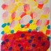 original painting on paper acrylic red lake mixed media contemporary fine art