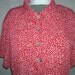 Size large/X large, red and white, print day dress