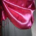 Vintage, silk, burgundy, fringed, long scarf
