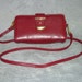 Deep red, small, leather shoulder purse or wallet/clutch by Etienne Aigner