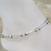 SALE - Two Tone, Two strand Beaded Anklet in Sterling Silver, Gold plated, brass, and Clear AB Swarovski Crystals ( Ankle Bracelet )