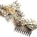 Bridal Hair comb - Wedding jewelry - Shabby chic vintage collage in white with crystal rhinestones - Bridesmaids gift - Wedding head piece