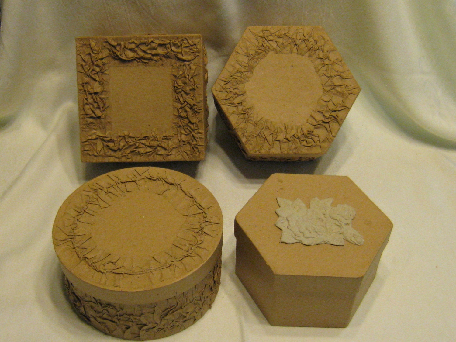 Decorative Paper Boxes Ready to Paint
