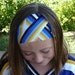 Blue and Gold Patterned Headband