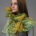 Felted scarf "Green rusti light"