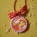 Strawberry Shortcake bottlecap necklace and clip set
