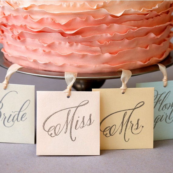 Bridal Shower Game - 8 Silver Charm Cake Pulls for your Bridesmaids & Flower Girls