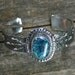 Turquoise cuff bracelet Bisbee mine top grade,JS-br-012