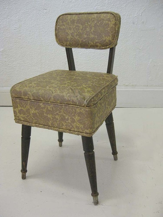 Vintage Sewing Chair with Notions Storage