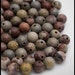 6mm Pink Crazy Horse Jasper Round Druk Beads - 15 inch strand
