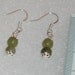 Taiwan Jade sterling silver Earrings very danty