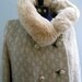 Beautiful 1950's Andre Bordeaux Cream Wool Coat