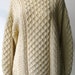 Vintage Irish Clady Knit Wool Fishermans Sweater