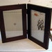 Double Earring Display frame, hinged magnetic wood frame jewelry organizer, 2 of 5.5 x 7.5 inches