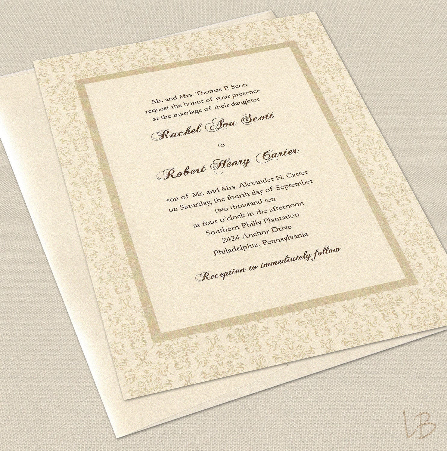 Wedding Invitations Examples Formal 7