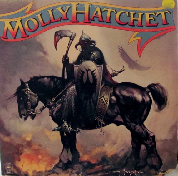 Molly Hatchet 1978 LP Cover art by Frank Frazetta