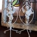 Sweet Cherub Candle Holders / Upcycled Candle Holder Pair in Heirloom White