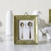 Miniature Vintage Style Gold Frame with Spooning Canvas Photo Print, Weddings Shabby Chic Home Decor Gift