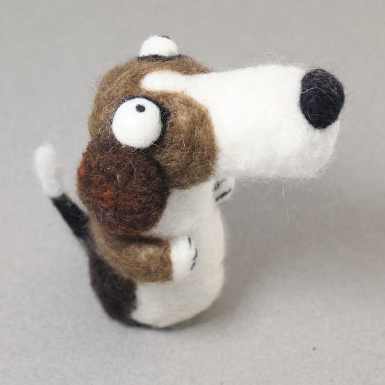 Needle felting Dog kit by woolbuddy on Etsy